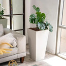 XBrand Modern 28-Inch Square Planter, Modern Tapered Planter Perfect for Indoor & Outdoor, Patio Décor, Set of 2 by CozyNest Decor
