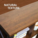 8 Cube Storage Organizer Bookshelf, Industrial Horizontal Bookcase, Accent Cubby Shelf, Media Console Table for Living Room, Home Office, 63 Inches, Brown Walnut by CozyNest Decor