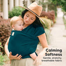 KeaBabies Baby Wrap Carrier - All in 1 Original Baby Carrier Newborn to Toddler Sling, Easy to Wear, Hands Free Bonding, Lightweight, Breathable Infant Wraps (Peacock Blue) by TinyTreasures Baby Boutique