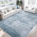 Area Rugs 8x10 Living Room: Washable Rug Modern Abstract Large Rugs Soft Non Slip Neutral Rug Stain Resistant Indoor Carpet for Bedroom Kitchen Dining Room Table Nursery Home Office Rugs(Blue,8'x10') by TinyTreasures Baby Boutique