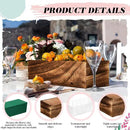 Dandat 2 Set Wood Boxes for Centerpieces Rectangle Wooden Planter Box Rustic Wood Planter with Removable Plastic Liner Floral Foam Blocks for Centerpieces Home Wedding Garden Decor (12x4 Inch) by GreenHaven Gardens
