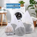 4Pcs Mesh Laundry Bags Washing Machine Mesh Wash Bags for Clothes,Underwear,Lingerie, Bed Linen with Drawstring Closure Sturdy(4 Size) by TinyTreasures Baby Boutique