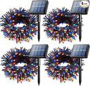 4-Pack Solar Christmas String Lights Outdoor Multicolor - 100LED 33FT String Lights Solar Powered with 8 Modes, Waterproof Patio Lights, Solar Lights for Outside Tree Balcony Gazebo Party by GreenHaven Gardens