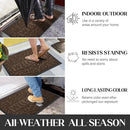 Yimobra Welcome Mat Outdoor, 29.5x17 Waterproof Front Door Mat Outside Entrance, All-Weather Non Slip Front Doormat, Low-Profile Entryway Mats Indoor, Porch and Patio, Coffee by CozyNest Decor