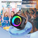 Mini Karaoke Machine, Portable Bluetooth Karaoke Speaker with 2 Wireless Microphones and Party Lights for Kids and Adults, Birthday Gifts for Girls Boys Family Home Party by TinyTreasures Baby Boutique