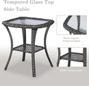 Patio Furniture Set Swivel Rcoker - 3 Pieces Outdoor Glider Rocking Chairs with Small Side Table, Wicker Chair Sets for Porch, Balcony and Garden by GreenHaven Gardens