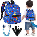 Accmor Toddler Backpack Harness Leash, Mini Baby Walking Backpacks with Anti Lost Wrist Link, Cute Truck Kids Back Pack Harnesses Leashes Tether for 1-3 Yeas Boys Outdoor Travel by TinyTreasures Baby Boutique