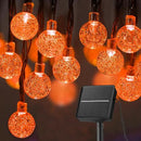 Solar Halloween String Lights Outdoor 60 LED 36 Feet Crystal Globe String Lights with 8 Lighting Modes, Waterproof Solar Powered Patio Lights for Garden Yard Porch Decor (Orange) by GreenHaven Gardens