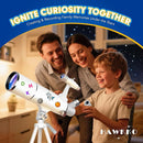 Hawkko Telescope for Adults & Kids – 80mm Aperture 500mm Telescopes for Adults Astronomy, (20X-150X) Portable Refractor Telescope Kit for Beginners with Decorate Stickers, AZ Tripod, Phone Adapter by TinyTreasures Baby Boutique