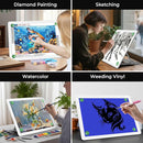 Zocelight Rechargeable A4 Light Pad with Built-in Stand & Bag,Super Bright Magnetic Light Box for Tracing,Wireless Diamond Art Light Board with Side Buttons, Light Table for Drawing,Sketching(White) by TinyTreasures Baby Boutique