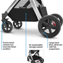 Mompush Ultimate 2 Baby Stroller for Infant and Toddler with Newborn Mode and Reversible Seat, All-Terrain Stroller with All-Wheel Suspension, Includes Car Seat Adapter and Large Storage Basket by TinyTreasures Baby Boutique