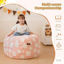 MAXYOYO Bean Bag Chair Bed for Kids, Convertible Bean Bag from Lazy Chair to Floor Bed, Fresh Cloud Design Cover, Stuffed Floor Sofa Couch for Boys and Girls, High-Density Foam Filling, Pink by CozyNest Decor