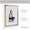 Sheffield Home 9 Piece Gallery Wall Frame Set, 11x14 Inch, Gold by CozyNest Decor