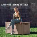 DRATO 180 Gallon Deck Box, Waterproof Resin Large Outdoor Storgae Box for Patio Furniture, Patio Cushions, Gardening Tools, Pool and Sports Supplies, Lockable by GreenHaven Gardens