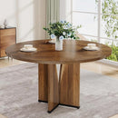 39" Round Dining Table, Farmhouse Kitchen Table for 4 People