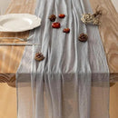 Cheesecloth Table Runner Dusty Blue Gauze Rustic Cheese Cloth Table Runner 120 Inch 10 FT for Wedding Baby Bridal Shower Birthday Engagement Party Long Sheer Boho Home Decorations by CozyNest Decor