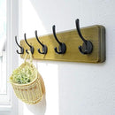 Dseap Coat Rack Wall: Patented, Heavy-Duty, 5-Double-Hooks Wooden Wall Mounted Coat Rack Coat Hanger Hook Rail for Winter Coats Hat Jacket Clothing, Weathered Green, Pack of 2 by CozyNest Decor