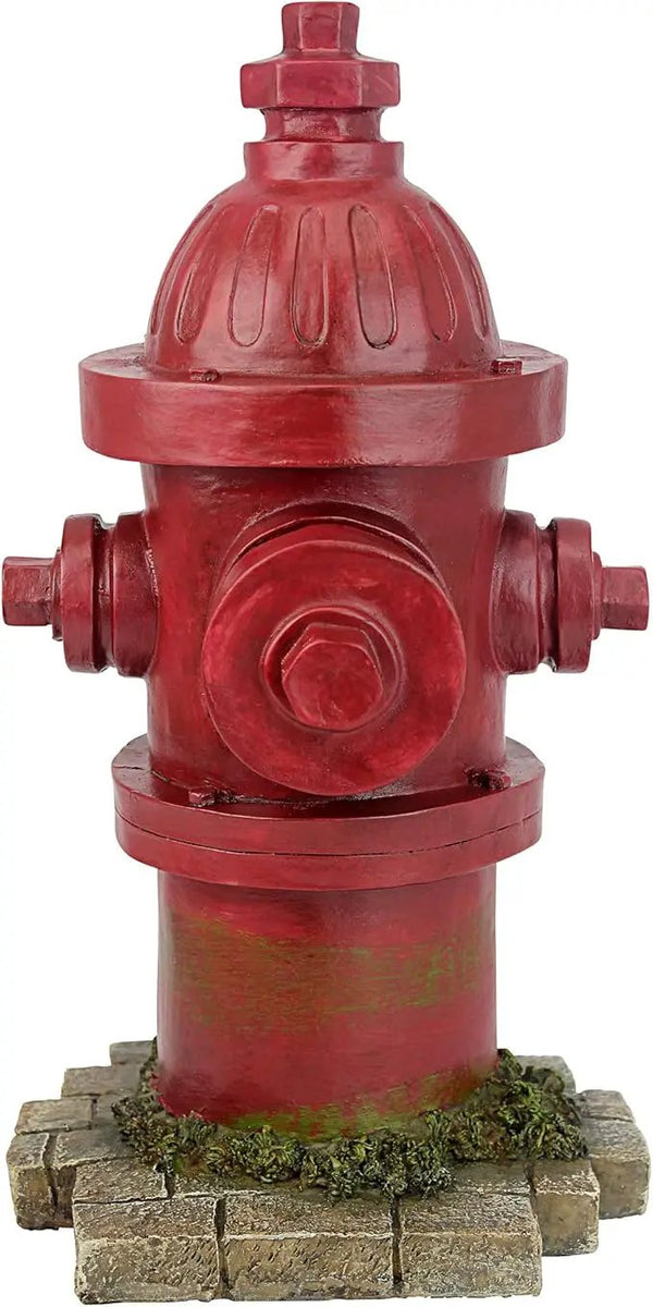 Design Toscano Dog's Second Best Friend Fire Hydrant Pee Post Indoor/Outdoor Statue, Medium 14 Inch Tall, Cast Stone Resin, Red Painted Finish, photo 2 of 7