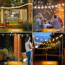 String Lights Poles Outdoor 10.3FT, 2 Pack 2 in 1 Upgraded Metal Light Poles for Hanging String Lights, Outside Lighting Stand with Hooks for Wedding, Parties, Deck, Garden, Fence Decor by GreenHaven Gardens
