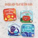 Floating Baby Bath Books Set of 4 - Bath Books for Babies, Infants - Waterproof, Mold-Free Bath Toys for Learning & Early Education (Fruit, Ocean, ABC, Numbers Books) by TinyTreasures Baby Boutique