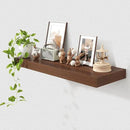 Deep Floating Shelves for Wall | 36 Inch Wide x 12 Inch Deep Floating Shelves | 36W x 12D Rustic Walnut Wide Wall Shelves | Bookshelf Laundry Shelf TV Shelf by CozyNest Decor
