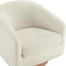 CHITA Swivel Accent Chair Set of 2, FSC Certified Upholstered Fabric Barrel Chair for Living Room, Fully Assembled, Cream by CozyNest Decor