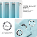 HOMEIDEAS Turquoise Ombre Blackout Curtains 52 X 84 Inch Length Gradient Room Darkening Thermal Insulated Energy Saving Grommet 2 Panels Window Drapes for Living Room, Bedroom by TinyTreasures Baby Boutique