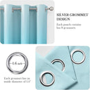 HOMEIDEAS Turquoise Ombre Blackout Curtains 52 X 63 Inch Length Gradient Room Darkening Thermal Insulated Energy Saving Grommet 2 Panels Window Drapes for Living Room, Bedroom by TinyTreasures Baby Boutique