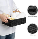 StorageWorks Small, Pantry Baskets, Wicker Storage Baskets for Organizing, Bathroom Shelves, Pantry Organizers and Storage, Black, 2-Pack by CozyNest Decor