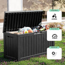 80 Gallon Waterproof Outdoor Storage Box,Resin Deck Box,Lockable Outside Storage Box Container for Patio Furniure,Garden,Tools (80 Gallon,Black) by GreenHaven Gardens