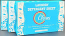 Clean Laundry Detergent™– Hypoallergenic, Eco-Friendly, Plant-Based, Biodegradable, 100% Natural – Gentle on Skin & Fabrics, Fresh Scent, 60 Premium Detergent Sheet by CozyNest Decor