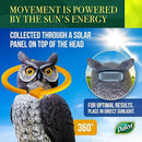 Dalen SOL-R Action Solar Fake Owl Decoy to Scare Birds Away from Gardens, Rooftops, and Patios - Safe and Humane, 18" 360º Rotating Head by GreenHaven Gardens