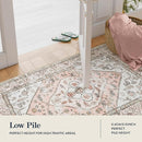 Lahome Boho Washable Non-Slip Pink Rug - Ultra-Thin Non-Shedding Bedroom Bathroom Carpet Runner for Hallway Entryway (Pink, 2'x6') by TinyTreasures Baby Boutique
