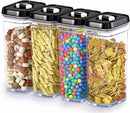 DWËLLZA KITCHEN Airtight Food Storage Containers with Lids – 4 Piece Set Air Tight Kitchen Storage Containers Clear Pantry Organization and Storage Set BPA-Free - Keeps your Food Fresh & Dry by CozyNest Decor