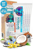 SprinJene Natural Kids Toothpaste, Vanilla | Natural Children’s Toothpaste | Fluoride Free Toothpaste for Toddlers | 4 Pack by CozyNest Decor