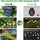 LETMY Solar Garden Lights - 6 Pack Upgraded Swaying Solar Lights Outdoor, 48 LED Firefly Lights Outdoor Waterproof Garden Decorations for Yard Patio Pathway Holiday (Green) by GreenHaven Gardens
