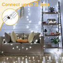Ollny Outdoor String Lights 200LED 60FT, Cool White Connectable Plug in Fairy Light, 8 Modes Waterproof Timer Christmas Lights for Indoor Outside Bedroom House Party Wedding by GreenHaven Gardens