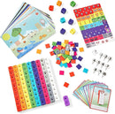 hand2mind MathLink Cubes Numberblocks 1-10 Activity Set, 30 Preschool Learning Activities, Counting Blocks, Linking Cubes, Educational Toys for Kids, Number Games, Math Manipulatives Kindergarten by TinyTreasures Baby Boutique