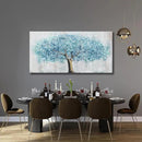 Yuaxker Tree Wall Art Blue and Gold Canvas Painting Modern Aesthetic Wall Decor Spiritual Artwork for Living Room Bedroom Dining Room Office Home Decor 20x40inch by CozyNest Decor
