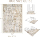 Area Rugs 6x9 Living Room: Washable Rug Modern Abstract Large Rugs Soft Non Slip Neutral Rug Stain Resistant Indoor Carpet for Bedroom Kitchen Dining Room Nursery Home Office Rugs(Blue Brown,6'x9') by TinyTreasures Baby Boutique