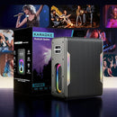 Karaoke Machine with 2 Wireless Microphones Portable Bluetooth Karaoke Machine for Adults Kids DSP Chip Karaoke Speaker with LED Lights Supports TWS TF Card USB AUX in by TinyTreasures Baby Boutique