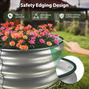 Raised Garden Bed Kit, 4x2x1 ft Galvanized Planter Box Outdoor with Safety Edging, Large Metal Raised Beds for Gardening Vegetables Flower Herb (Silver) by GreenHaven Gardens
