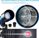 AOMEKIE 40070 Telescopes for Astronomy Beginners and Adults 70mm Astronomical Telescopes with Adjustable Tripod K6/25 Eyepieces Phone Adapter by TinyTreasures Baby Boutique
