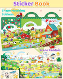 Benresive Reusable Sticker Books for Kids 2-4, Sticker Books for Toddlers 1-3 2-4, Toddler Travel Toys Activities Crafts Gifts - Farm, Animal and Season by TinyTreasures Baby Boutique