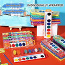 24 Pcs Apple Style Watercolor Painting Set for Kids 8 Washable Colors with Brush Watercolor Painting Set Gift Party Supplies Back to School Party Gift Exchange by TinyTreasures Baby Boutique