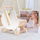 Wooden Baby Walker & Doll Stroller – Adjustable Handle Push Cart, Anti‑Tip, Quiet Wheels, Pretend Shopping Cart – Montessori Wooden Walker for Babies , Doll Stroller for Toddlers 12m+ by TinyTreasures Baby Boutique