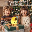 Capybara Night Light,Cute Tangerine LED Squishy Novelty Animal Night Lamp,Dimmable Soft Silicone Nursery Nightlight for Kids, Rechargeable Bedroom Touch Lamp, Dorm Decor, Baby Boys Girls Gift by TinyTreasures Baby Boutique