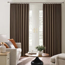 KEQIAOSUOCAI Pleated Blackout Curtains 45 Inches Long, Thermal Insulated Room Darkening Bedroom Drapes 2 Panels Set Burg Pinch Pleats Viral Curtains for Kids Room/Living Room(Brown,40"x 45"x 2 PCs) by TinyTreasures Baby Boutique
