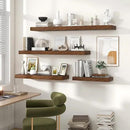 Heimlove 36 Inch Floating Shelves for Wall Set of 2,Rustic Brown Wall Shelves for Storage & Decor - Heavy Duty with Invisible Brackets,Perfect for Living Room,Bedroom,Home Office by CozyNest Decor