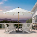 PURPLE LEAF 11 Feet Patio Umbrella Outdoor Table Umbrella Round Aluminum Market Umbrella with 8 Sturdy Ribs & Crank Commercial Outdoor Umbrellas for Garden Deck Patio, Cream by GreenHaven Gardens